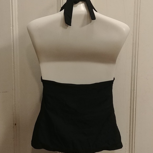 🎉2/$16 South Coast Halter Black Tankini Top - Picture 4 of 5